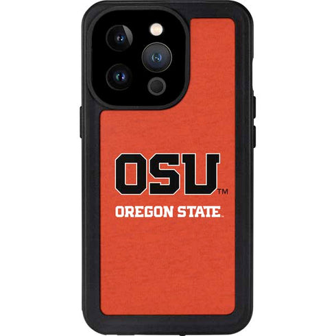 Oregon State University Orange iPhone 15 Pro Waterproof Case